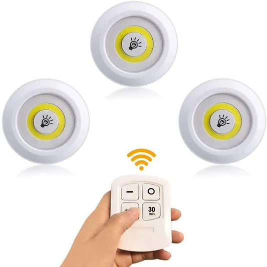LED Night Light Wireless With Remote Control (Pack of 3)